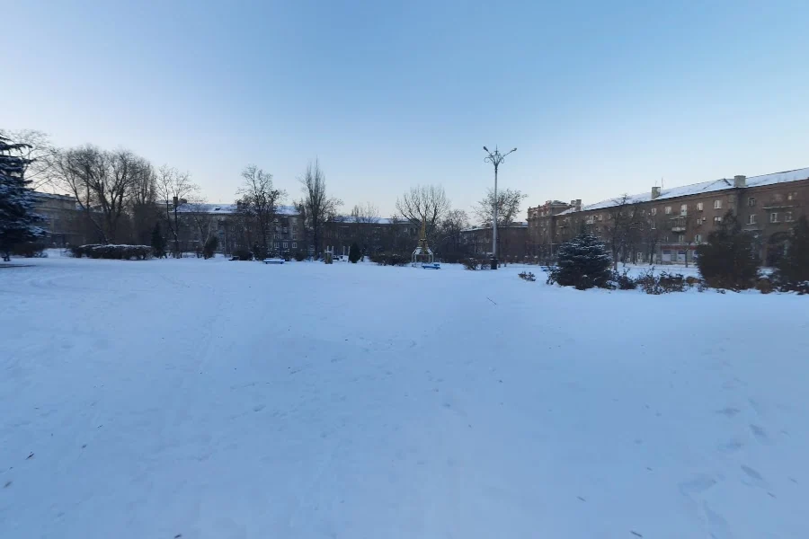 Tower on stilts in park, Alchevsk