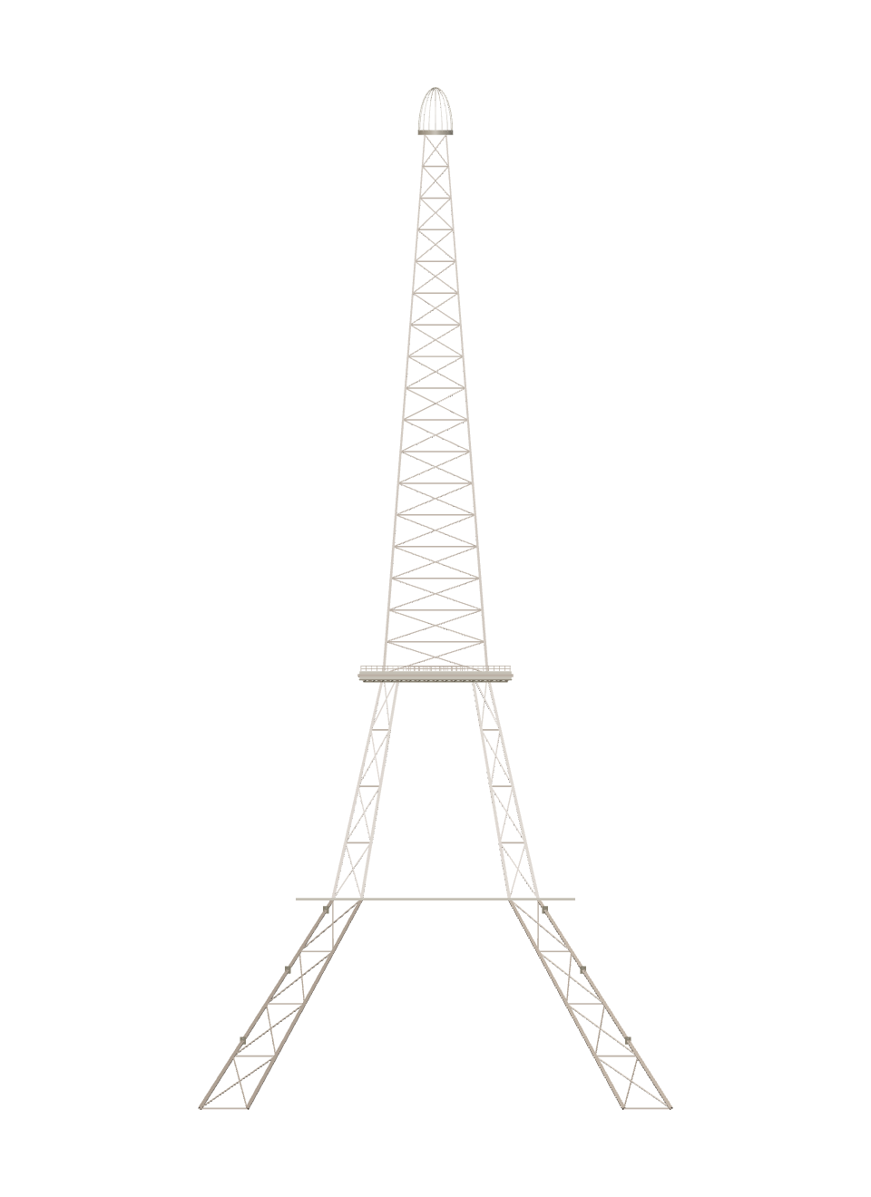 Sancerre former station Eiffel Tower — model rendering