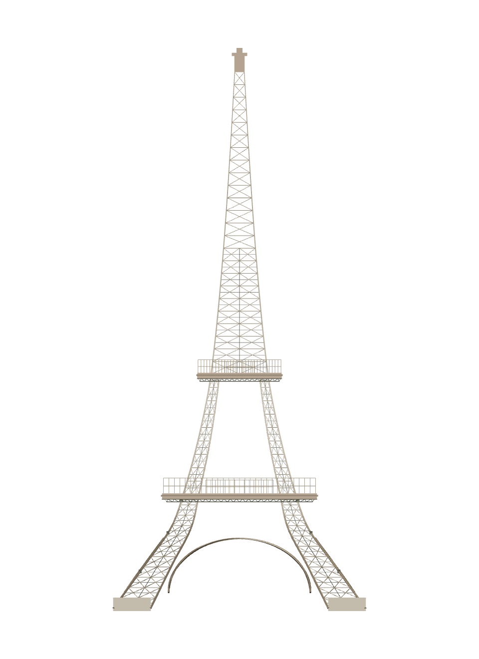 Bogor DeVoyage Eiffel Tower — model rendering