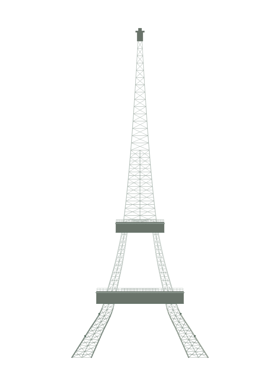 Purwokerto Small World Eiffel Tower — model rendering