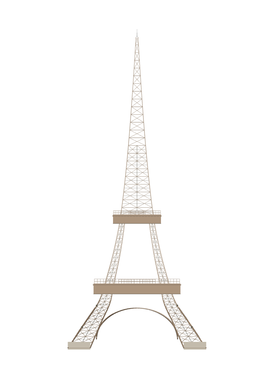 Sleman Merapi Park Eiffel Tower — model rendering